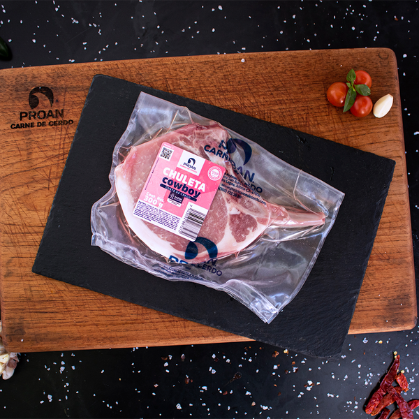 Chuleta de cerdo cowboy ideal para darle sabor a tus comidas