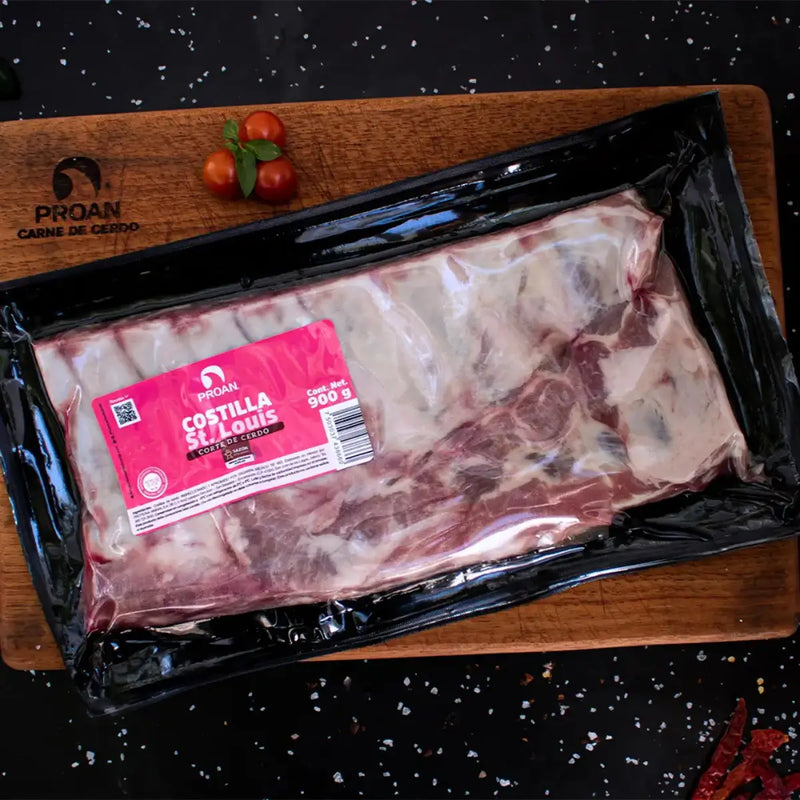 Costilla San Luis de cerdo ideal para asar o ahumar.